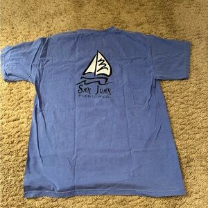 San Juan Puerto Rico Blue Tourist T Shirt Size Large (L)